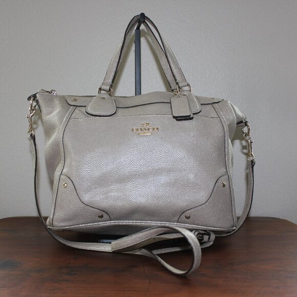 Coach Handbags - Coach Mickie Convertible Satchel Gold with Gold accents